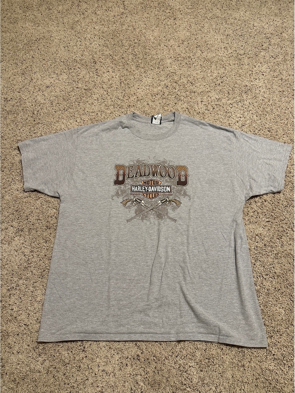 Harley-Davidson Deadwood South Dakota Graphic T-Shirt 2XL Gray